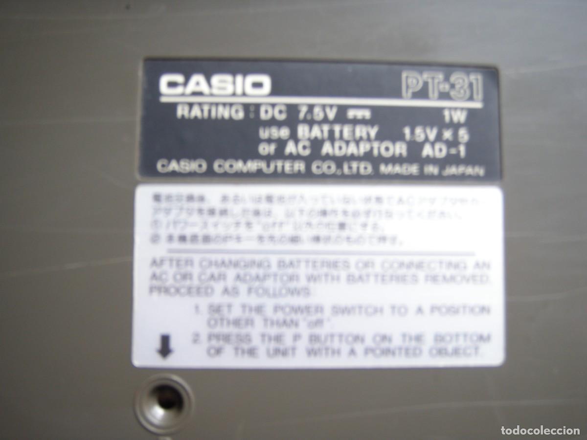 Vintage: TECLADO CASIO PT31 FUNCIONANDO PT-31 - Foto 7