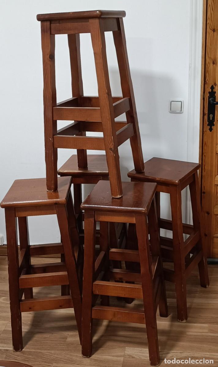 Vintage: Taburetes de madera. MUY RESISTENTES - Foto 2