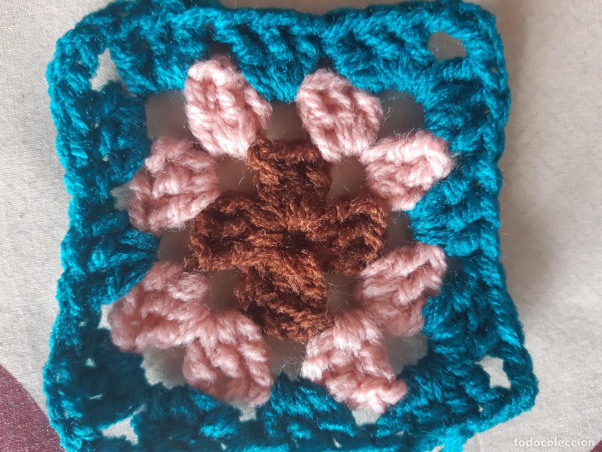 Vintage: Lote de 160 aplicaciones de ganchillo 8 x 8 cm - Foto 3