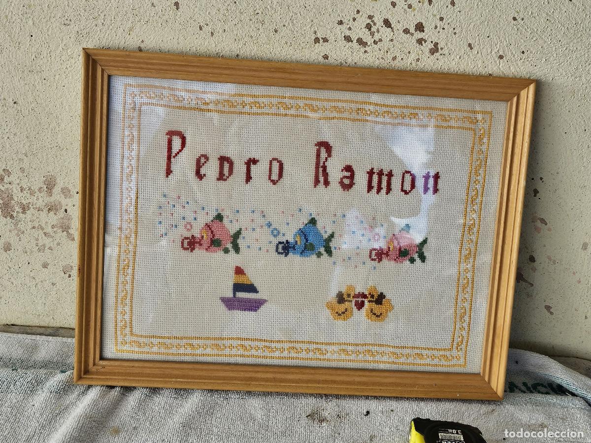 Vintage: cuadro con punto de cruz - Foto 1