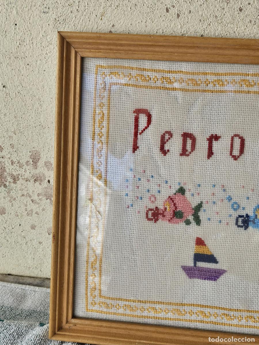 Vintage: cuadro con punto de cruz - Foto 2