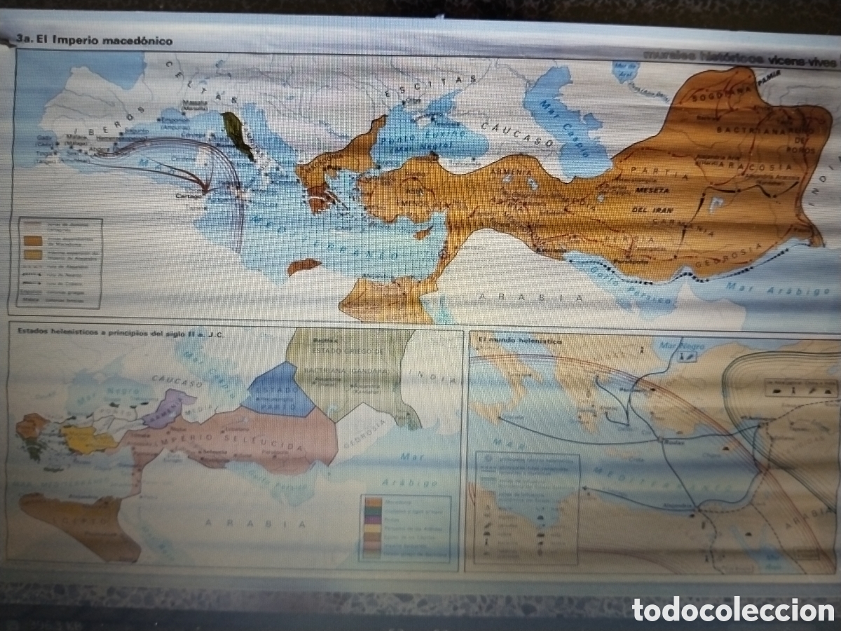 Vintage: Mapa hist&oacute;rico imperio maced&oacute;nico - Foto 1