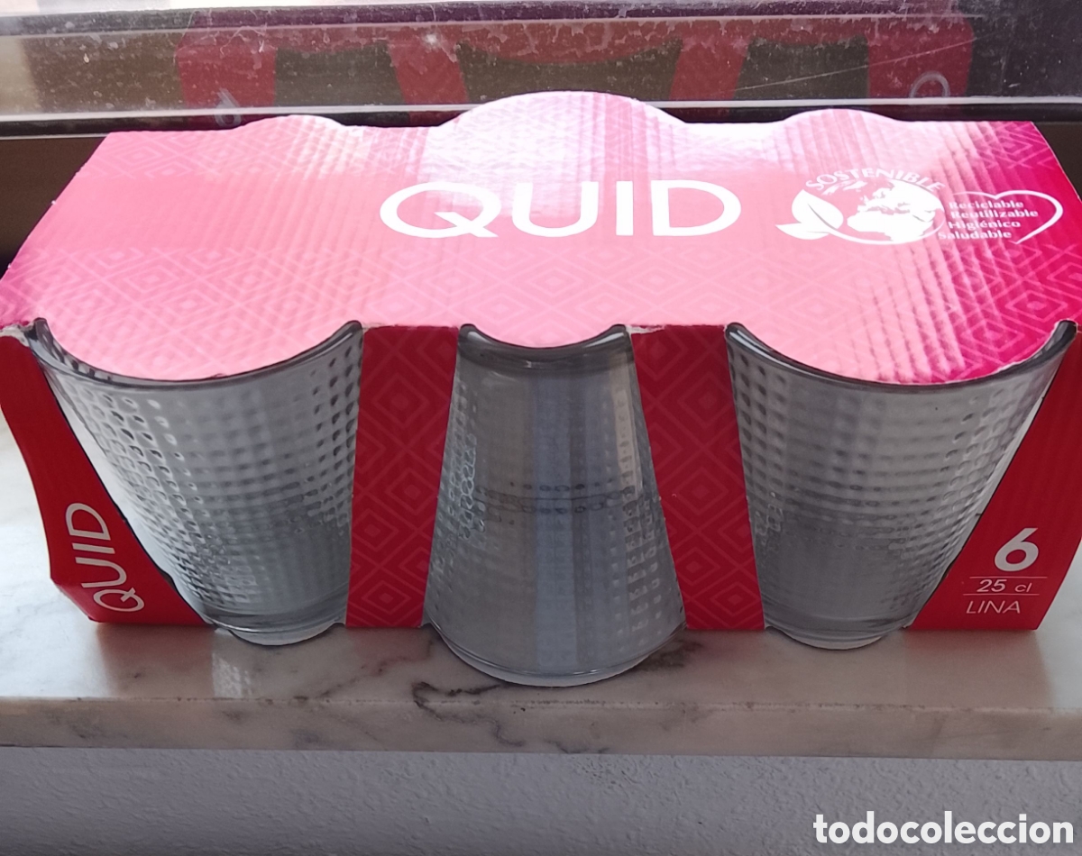 Vintage: 6 vasos de cristal para agua. - Foto 1