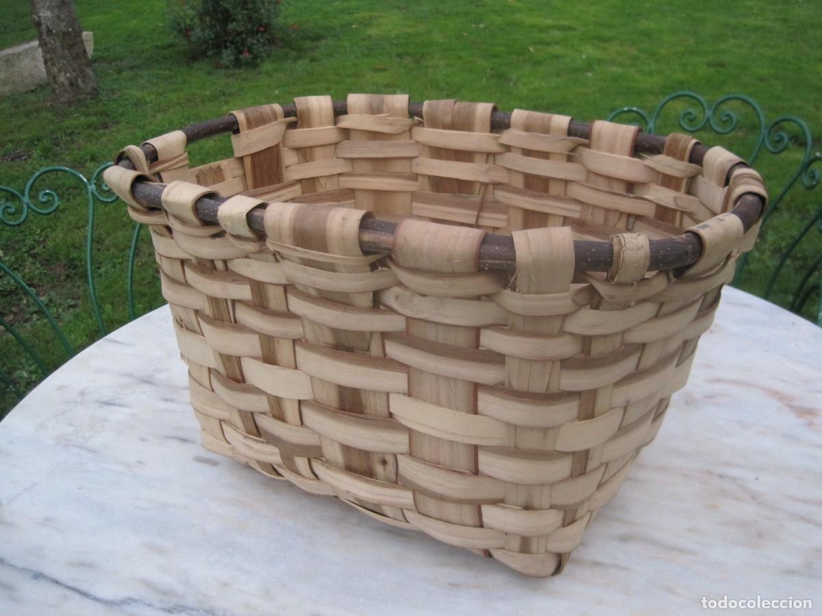 Vintage: CESTO DE MADERA DE CASTA&Ntilde;O - Foto 1