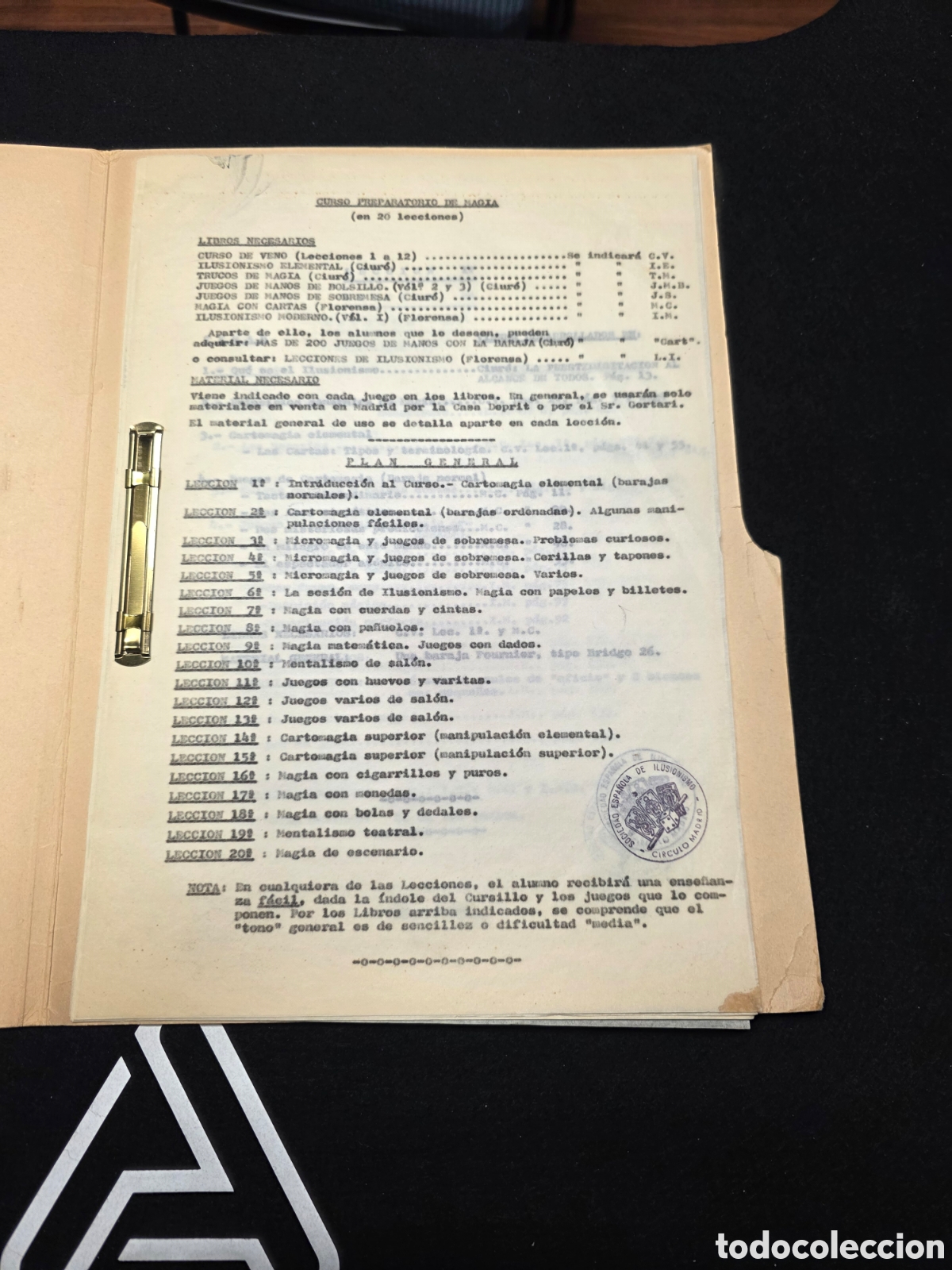 Vintage: Plan de estudios de magia de Alfredo Florensa - Foto 2