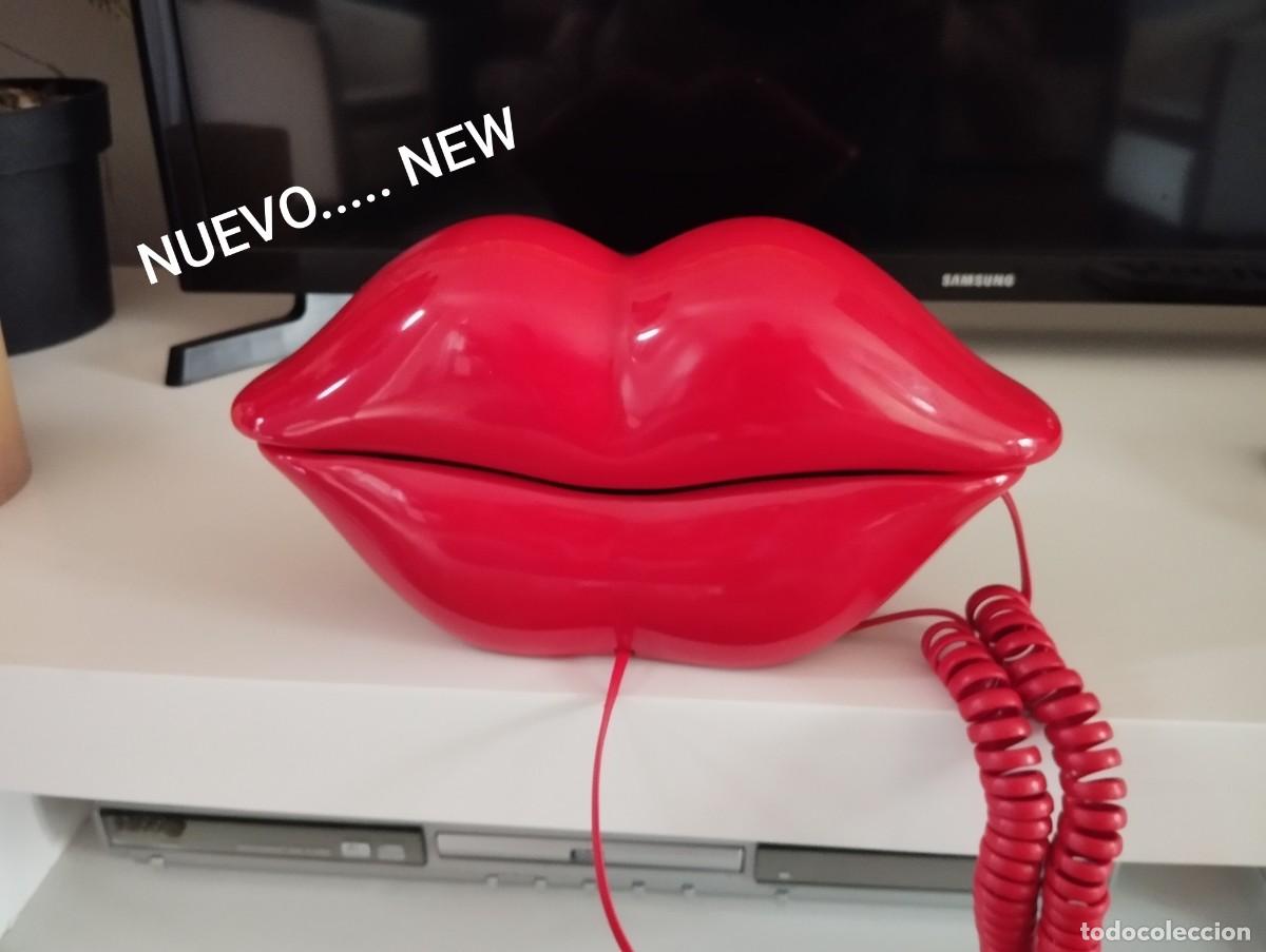 Vintage: Tel&eacute;fono vintage forma de labios nuevo - Foto 2