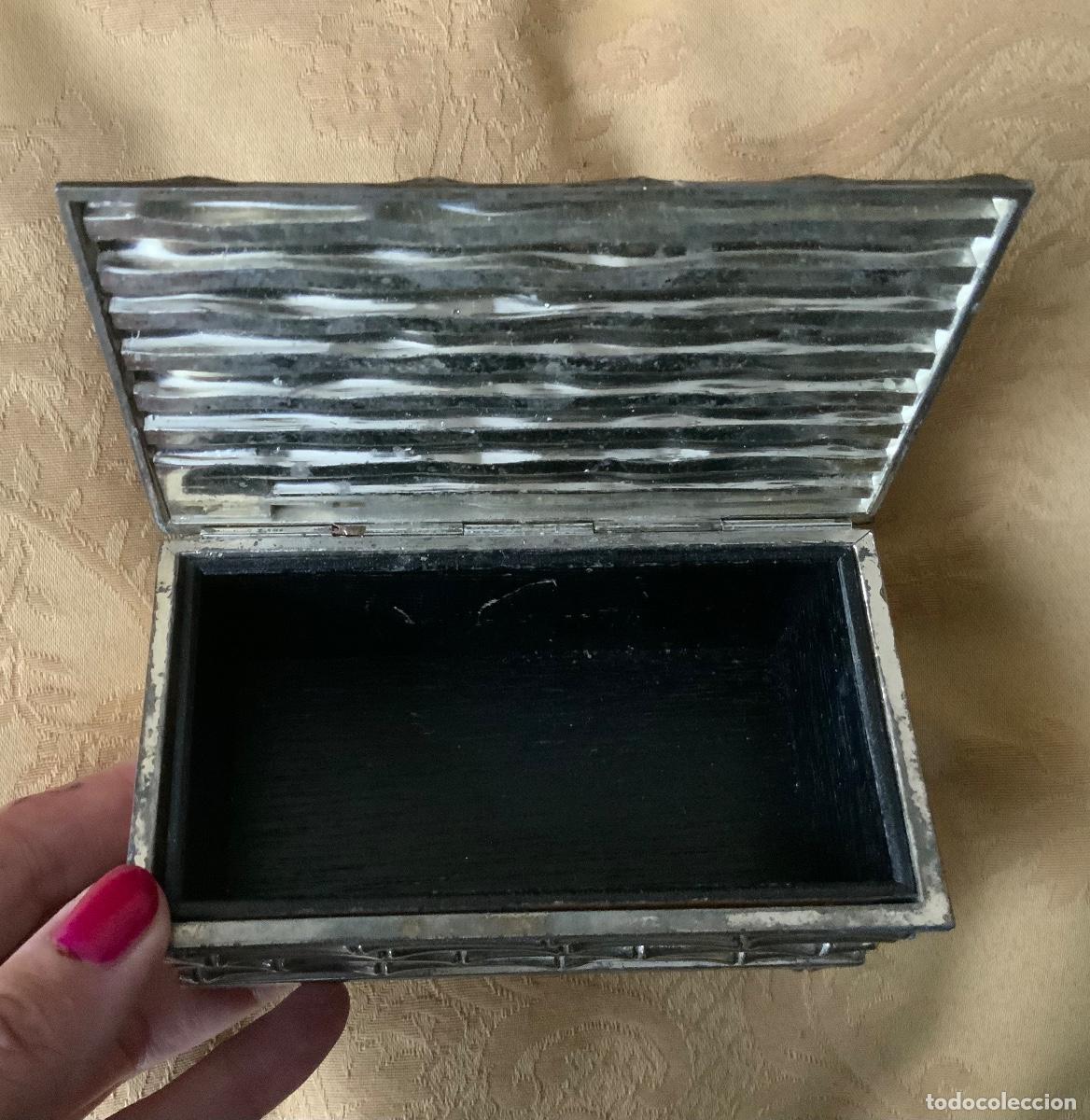 Vintage: ANTIGUA CAJA DE CALAMINA BAMBU - Foto 8