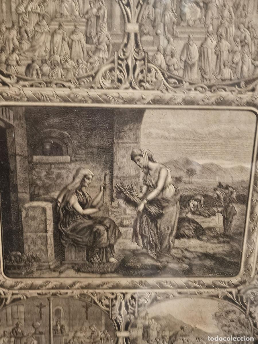 Vintage: cuadro con antiguo grabado religioso - Foto 2