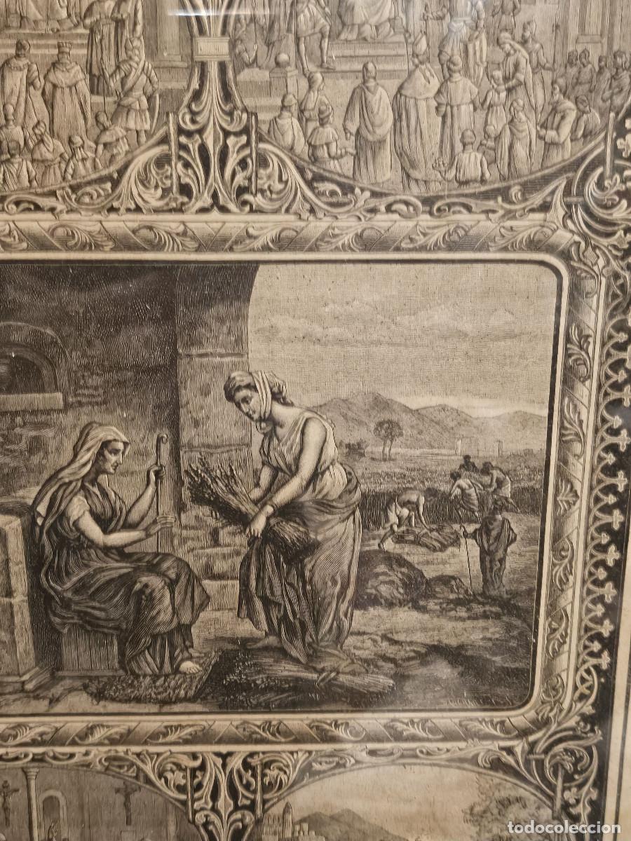 Vintage: cuadro con antiguo grabado religioso - Foto 4