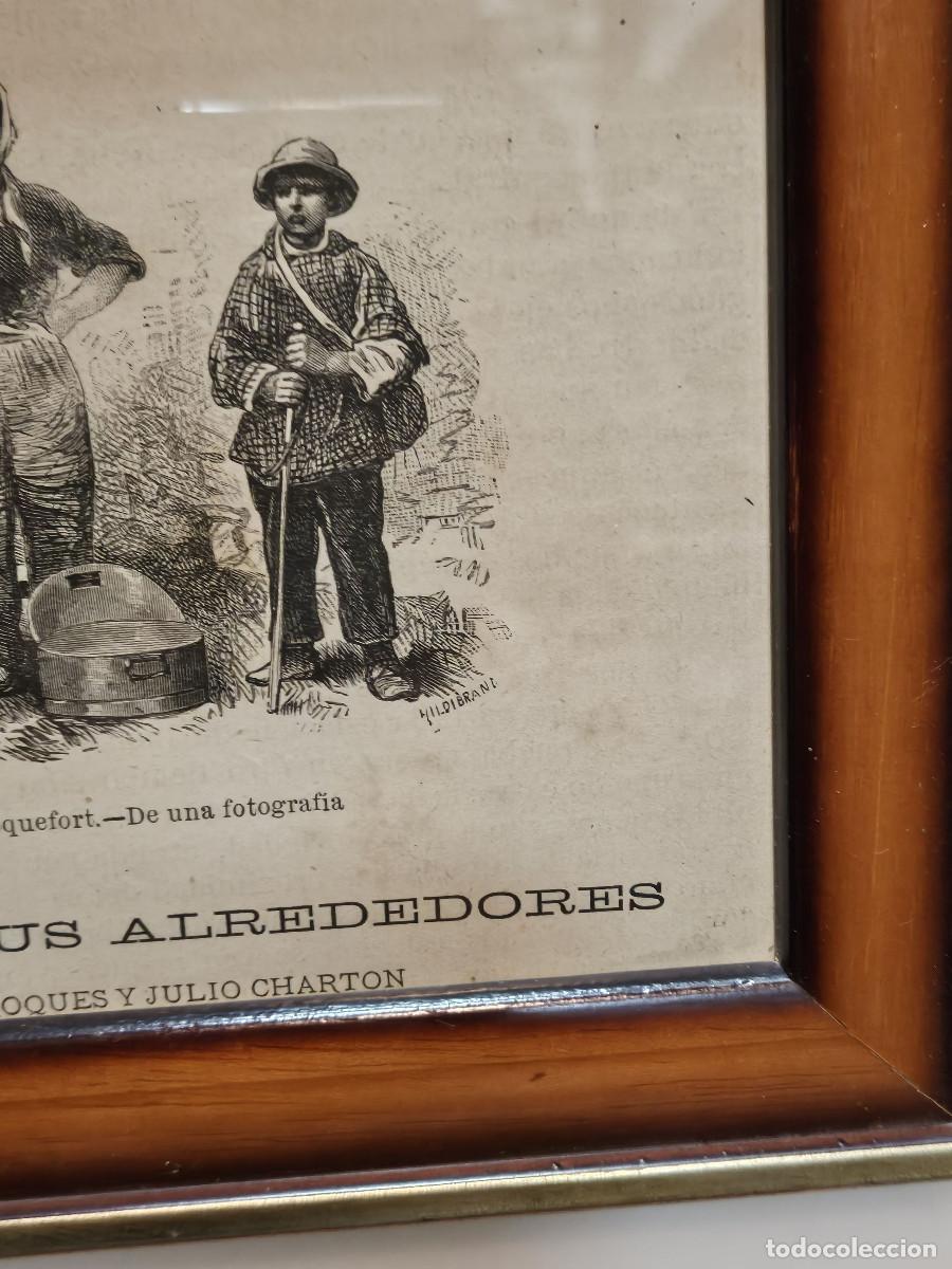 Vintage: cuadro con antiguo grabado - Foto 3