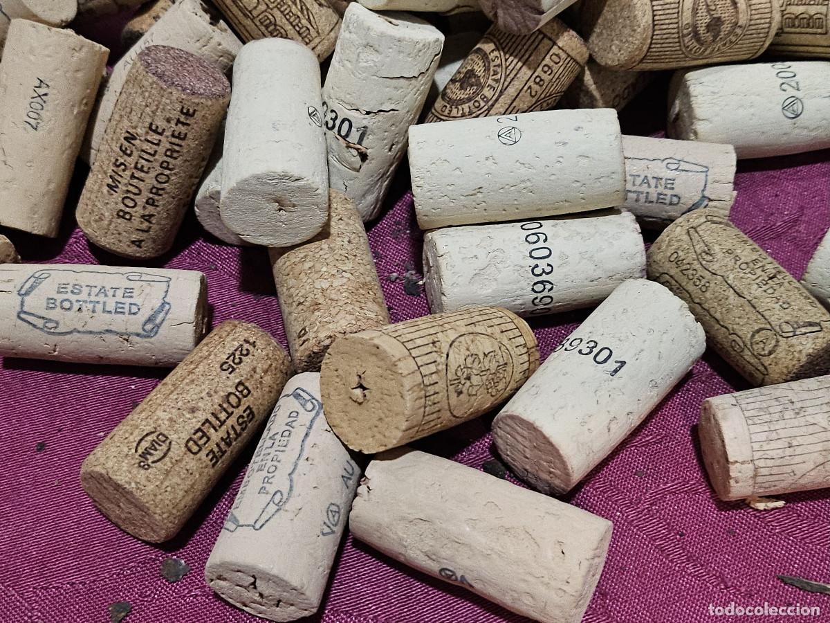 Vintage: 10 corchos antiguo de botella - Foto 5