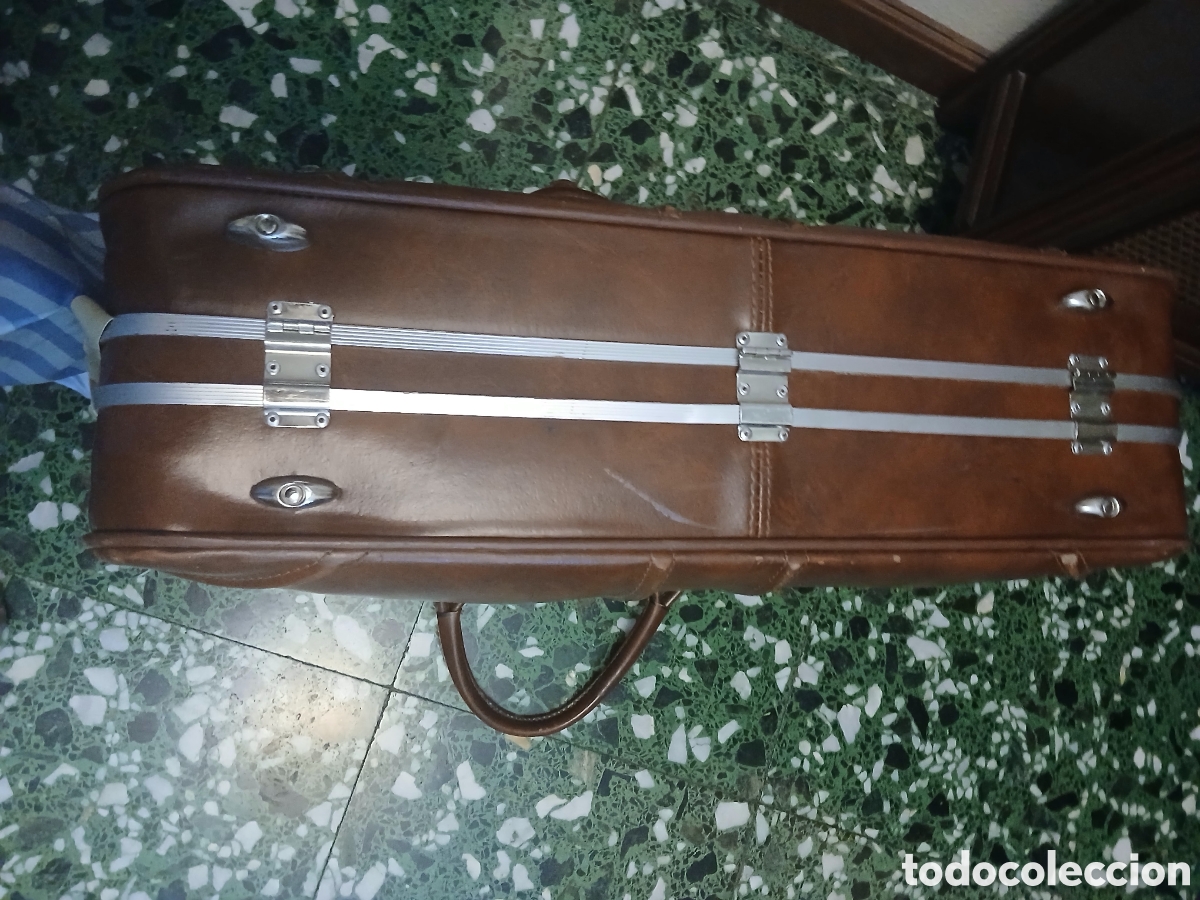 Vintage: Maleta de viaje vitag, de piel - Foto 6