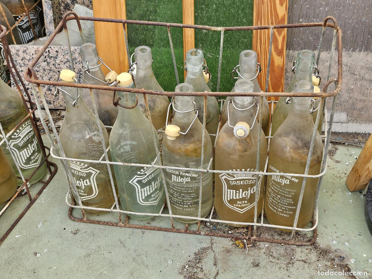 Vintage: caja con 10 botella de gaseosa - Foto 1