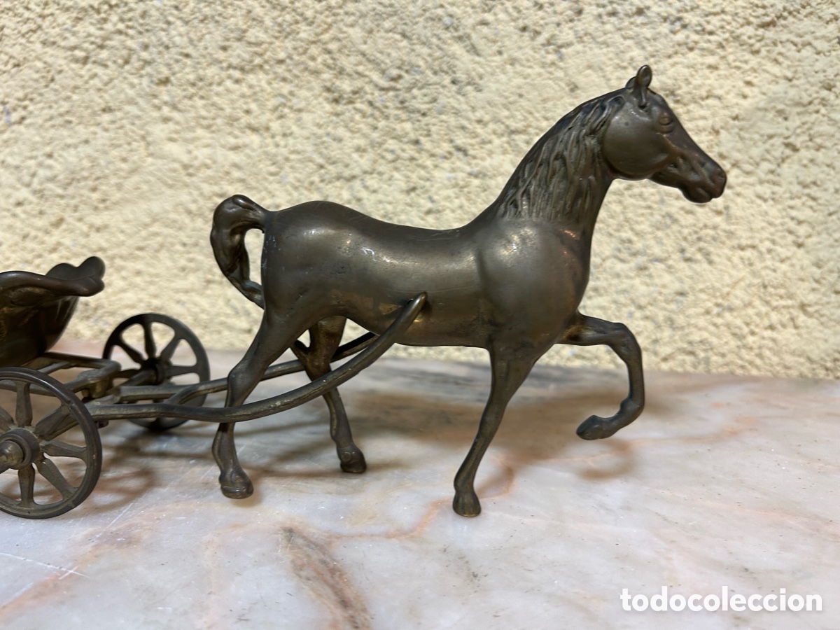 Vintage: Caballo con equipaje de lat&oacute;n - Foto 5