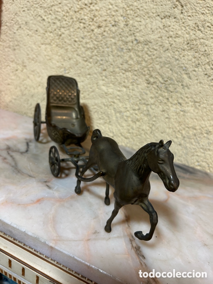 Vintage: Caballo con equipaje de lat&oacute;n - Foto 6