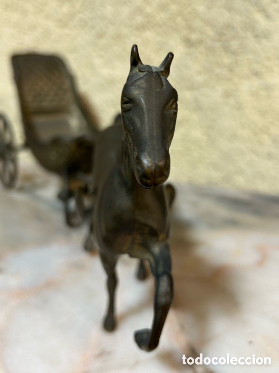 Vintage: Caballo con equipaje de lat&oacute;n - Foto 7