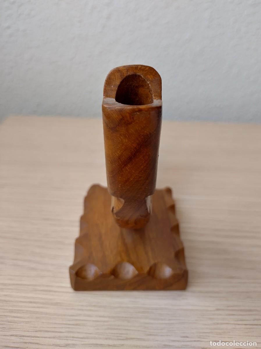 Vintage: PALILLERO VINTAGE DE MADERA EN FORMA DE PEZ - Foto 3