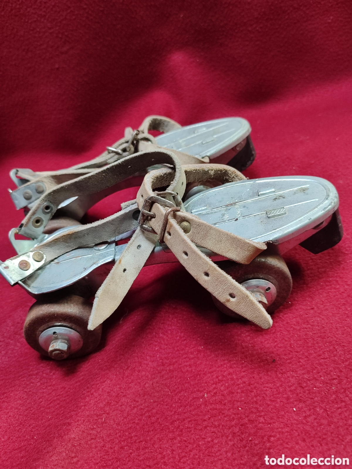Vintage: Patines de metal, ruedas de hierro - Foto 2