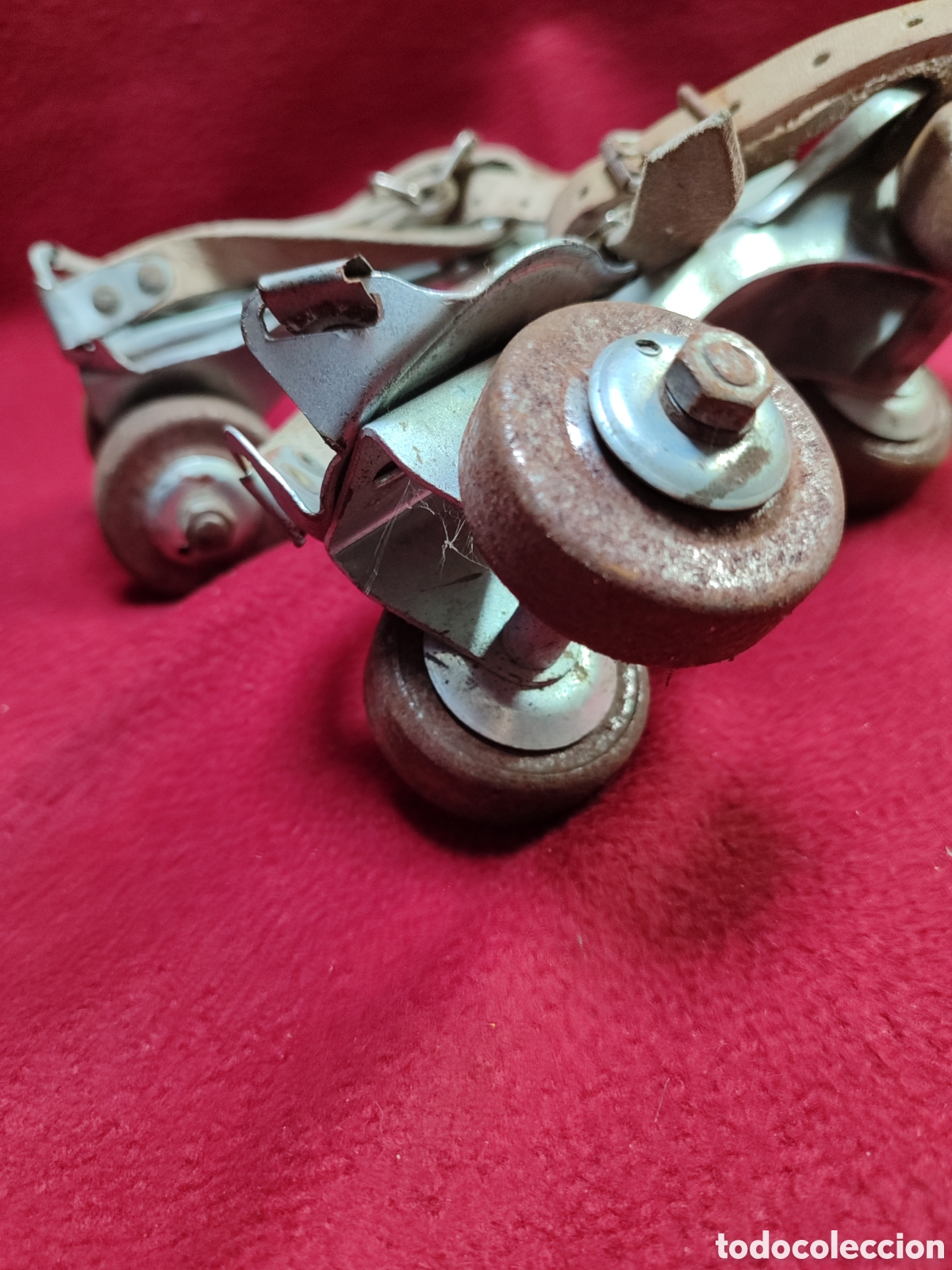 Vintage: Patines de metal, ruedas de hierro - Foto 3