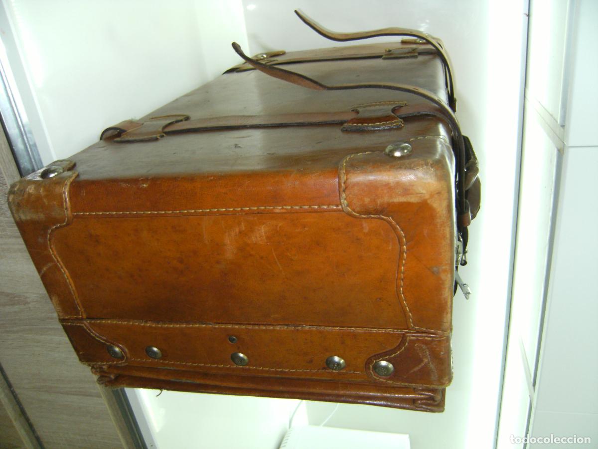 Vintage: MALETA DE PIEL ANTIGUA - Foto 2