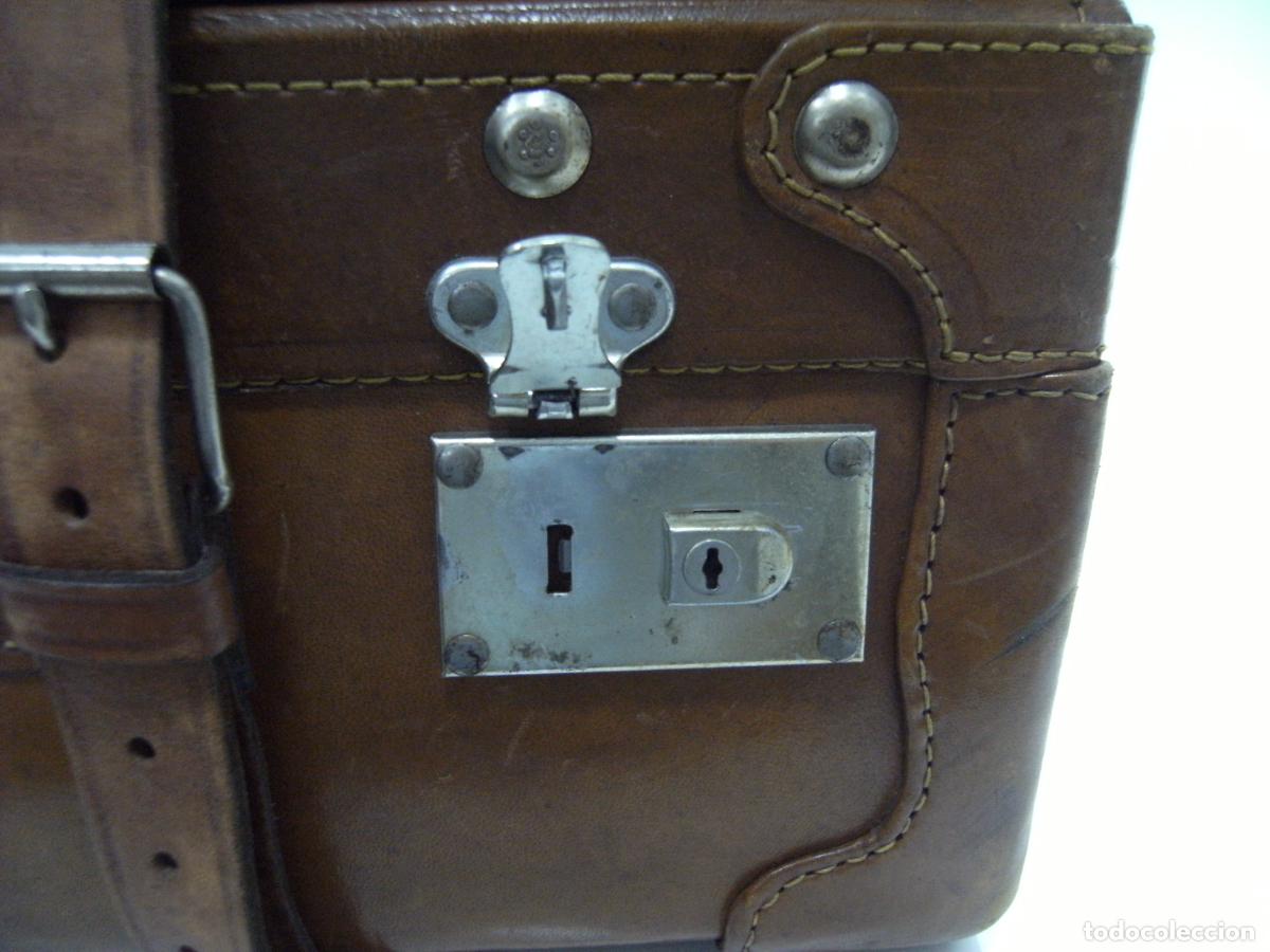 Vintage: MALETA DE PIEL ANTIGUA - Foto 5