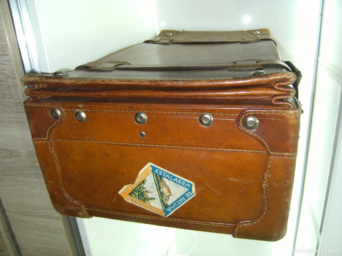 Vintage: MALETA DE PIEL ANTIGUA - Foto 11