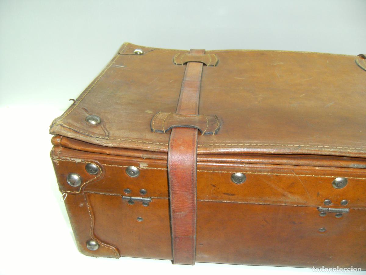 Vintage: MALETA DE PIEL ANTIGUA - Foto 14