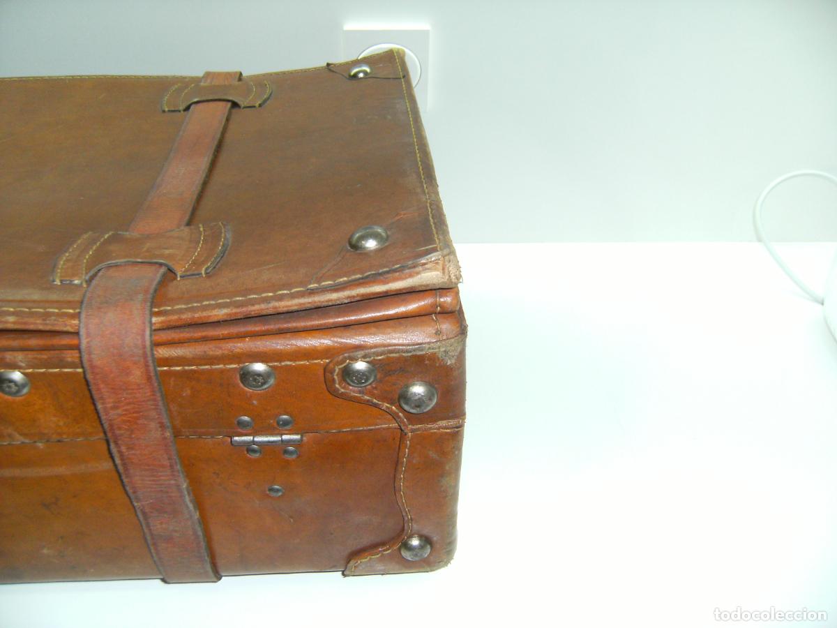 Vintage: MALETA DE PIEL ANTIGUA - Foto 15