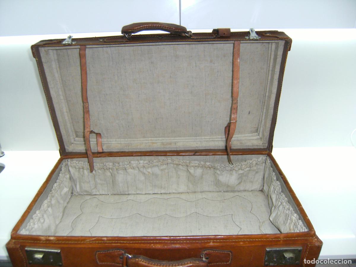 Vintage: MALETA DE PIEL ANTIGUA - Foto 16