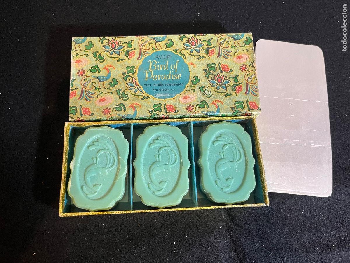 Vintage: Caja jabones Avon Bird of Paradise &ndash; 3 pastillas perfumadas vintage a&ntilde;os 70-80