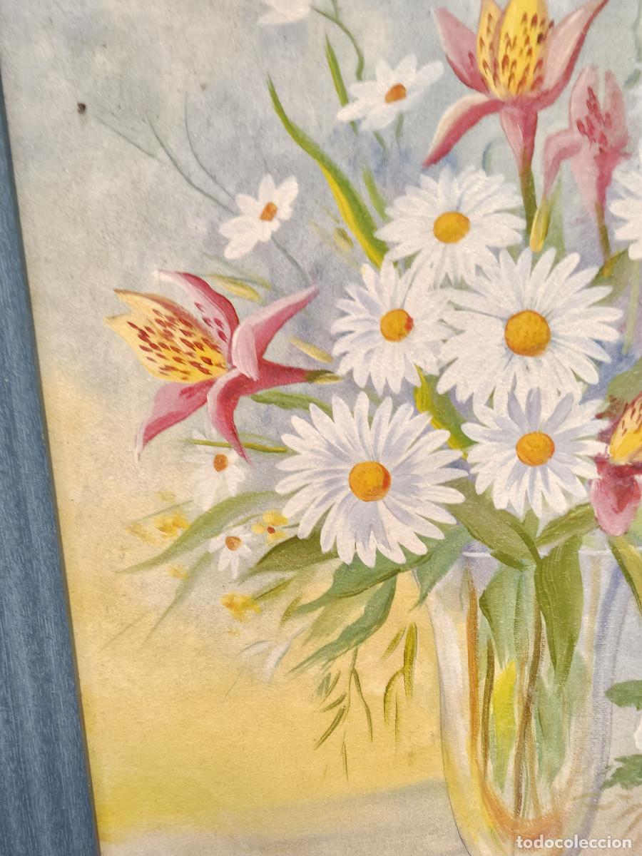 Vintage: cuadro con laminas de flores - Foto 2