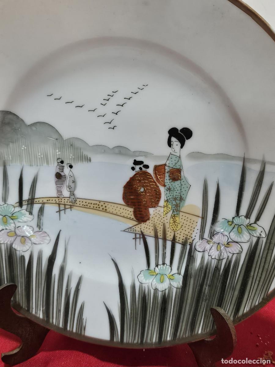 Vintage: plato de porcelana oriental - Foto 2