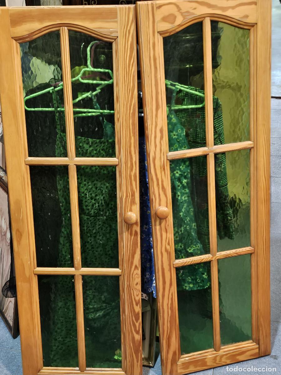 Vintage: puertas de madera con cristal - Foto 1