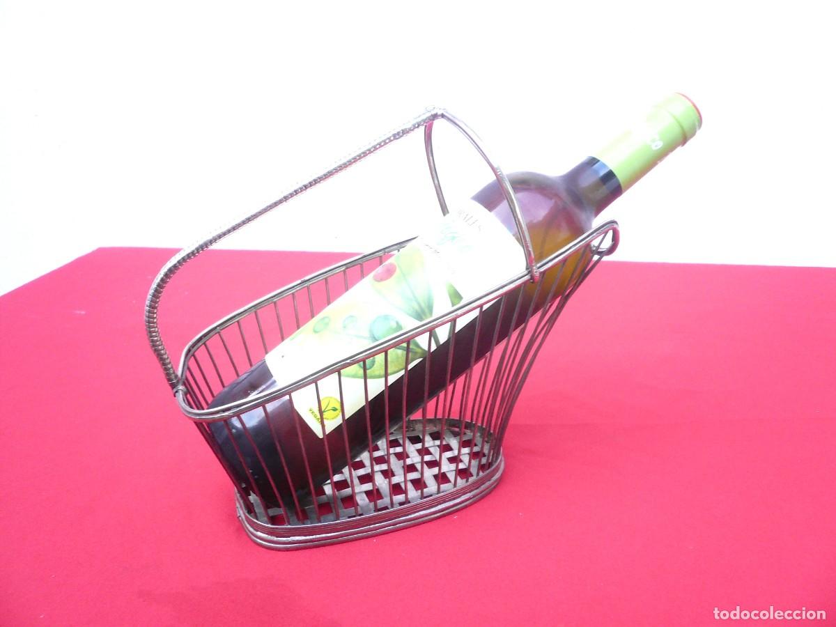 Vintage: BOTELLERO MET&Aacute;LICO DE SERVIR - Foto 2