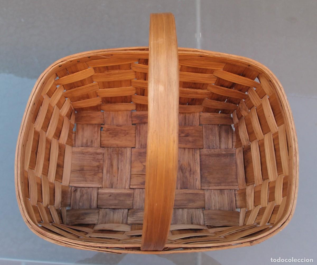 Vintage: Cesta de l&aacute;minas de casta&ntilde;o - Foto 6