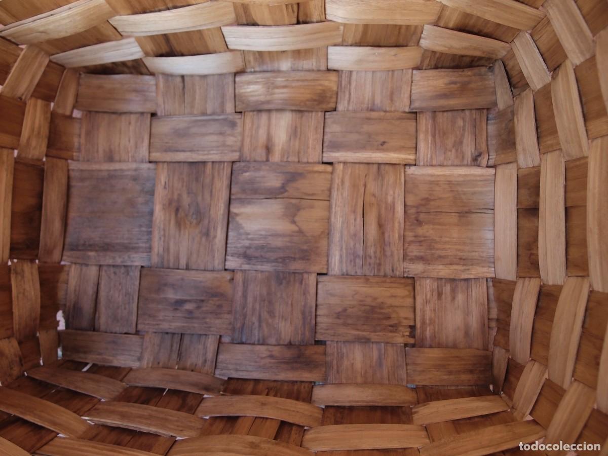 Vintage: Cesta de l&aacute;minas de casta&ntilde;o - Foto 7