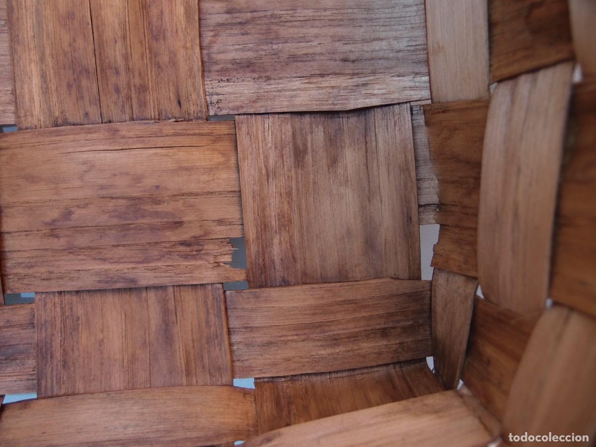 Vintage: Cesta de l&aacute;minas de casta&ntilde;o - Foto 8