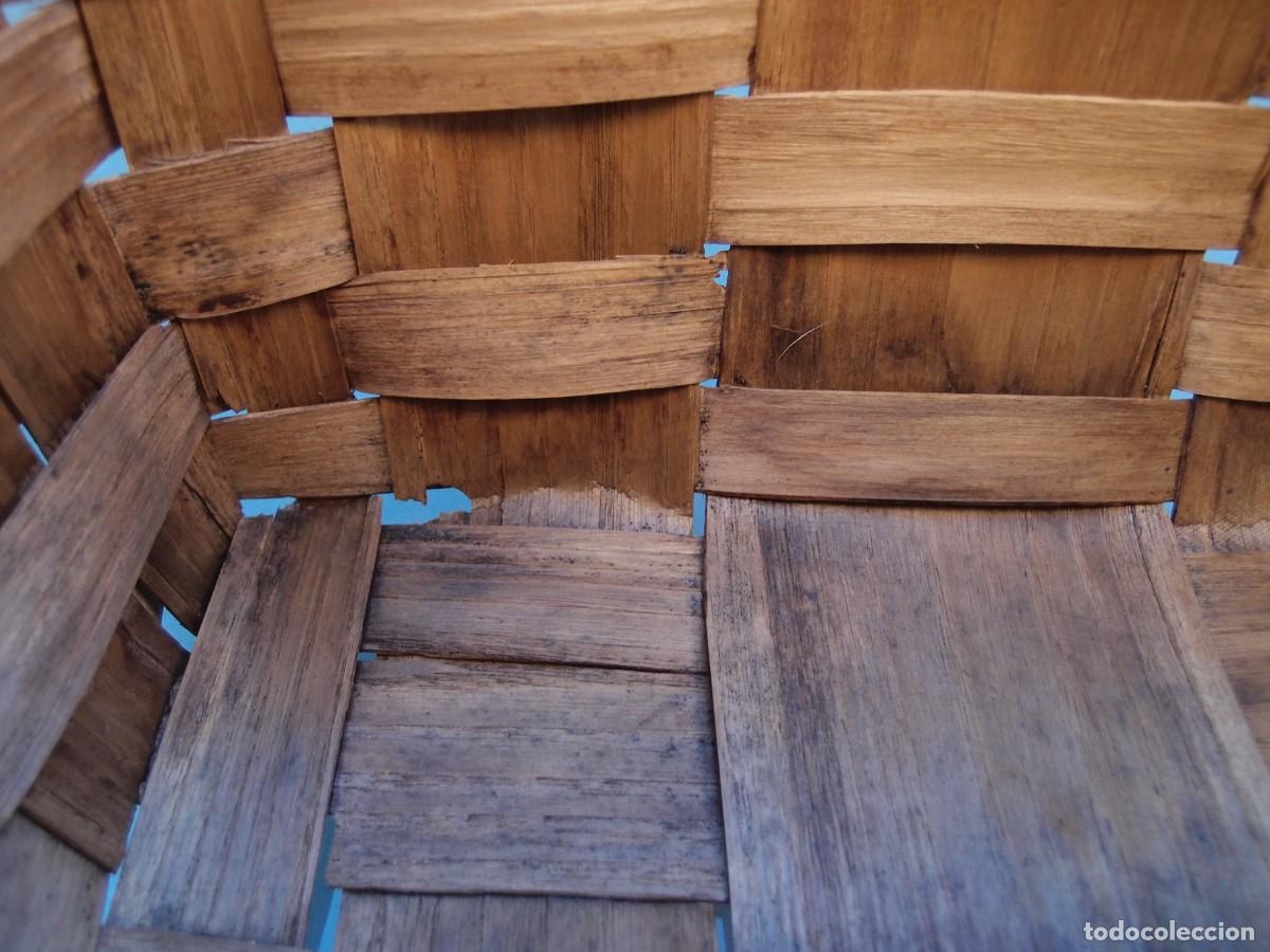 Vintage: Cesta de l&aacute;minas de casta&ntilde;o - Foto 9
