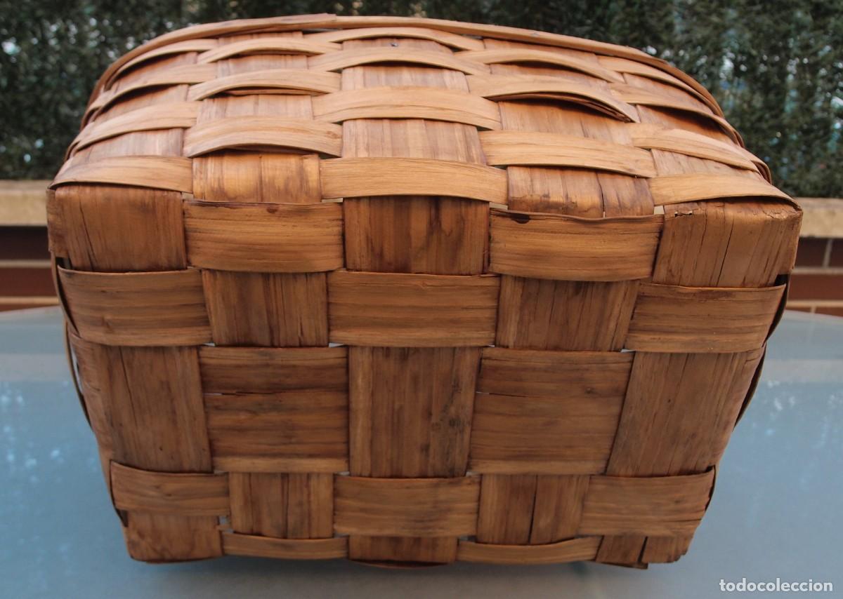 Vintage: Cesta de l&aacute;minas de casta&ntilde;o - Foto 10
