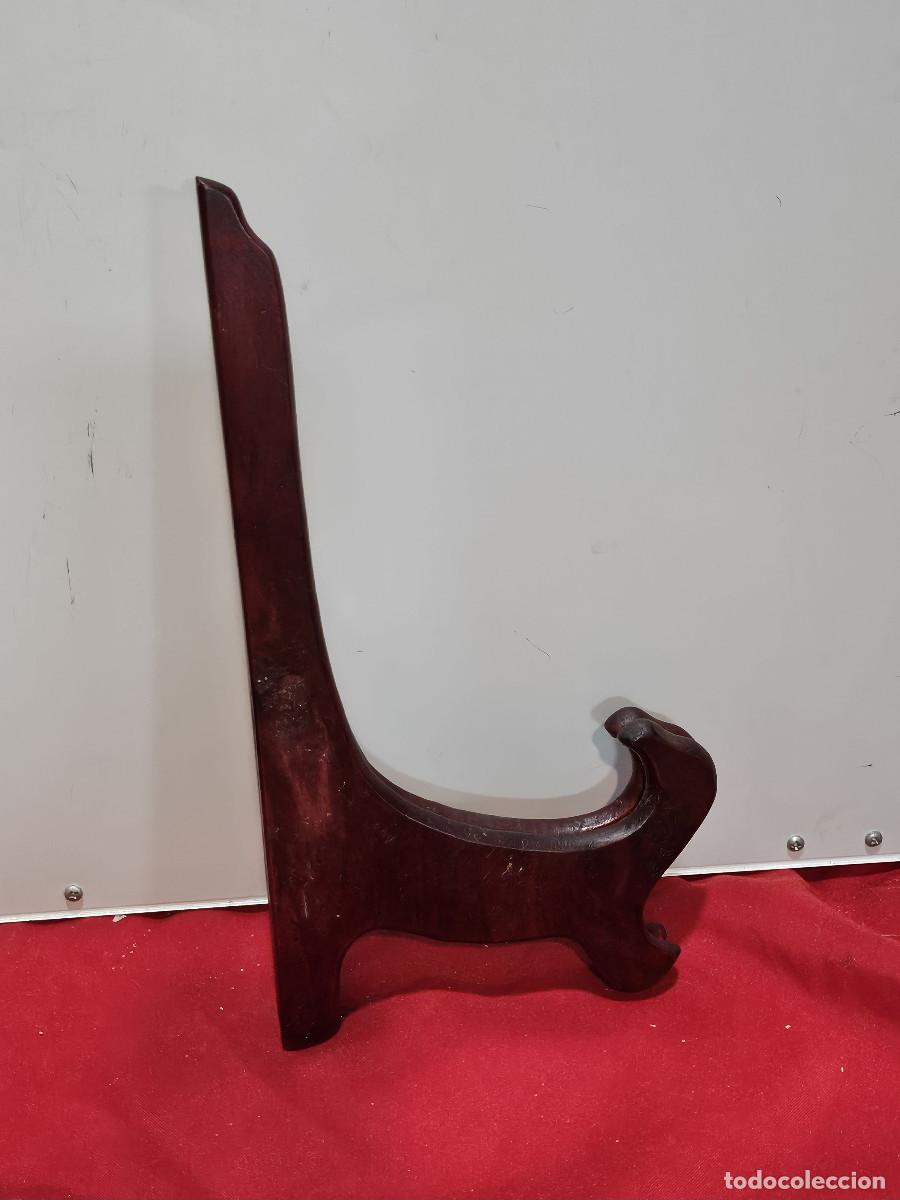 Vintage: apoya plato de madera - Foto 2