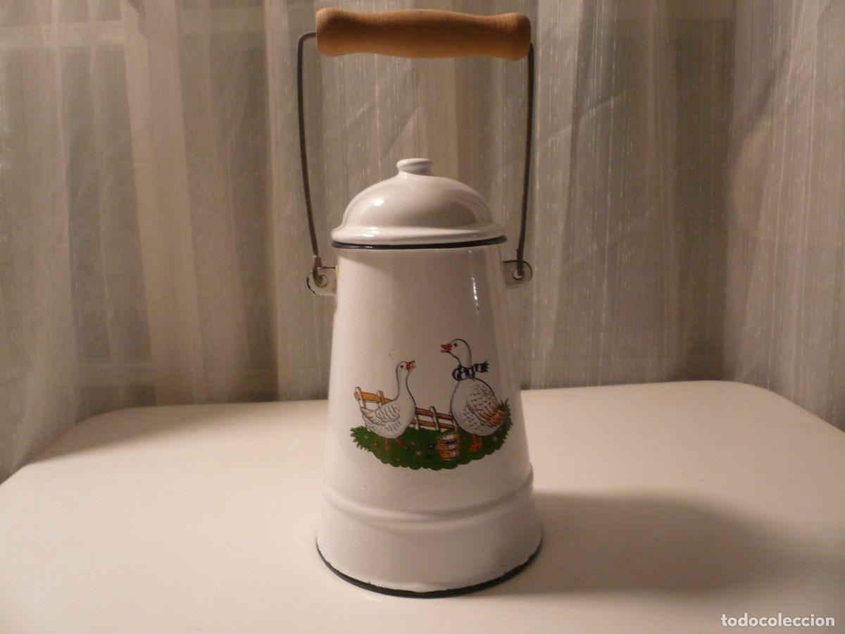 Vintage: LECHERA LACADA Y DECORADA. FRANCIA - Foto 2