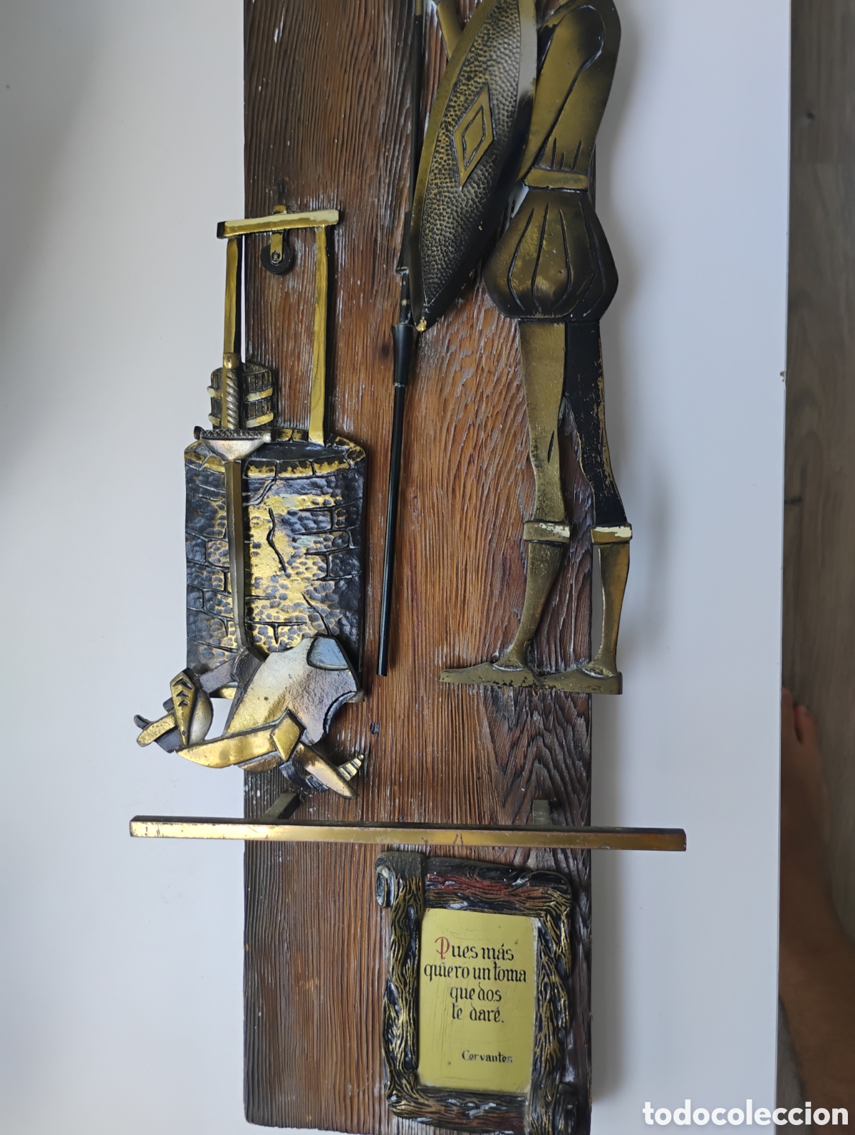 Vintage: Cuadro Don Quijote - Metal y Madera - Foto 2