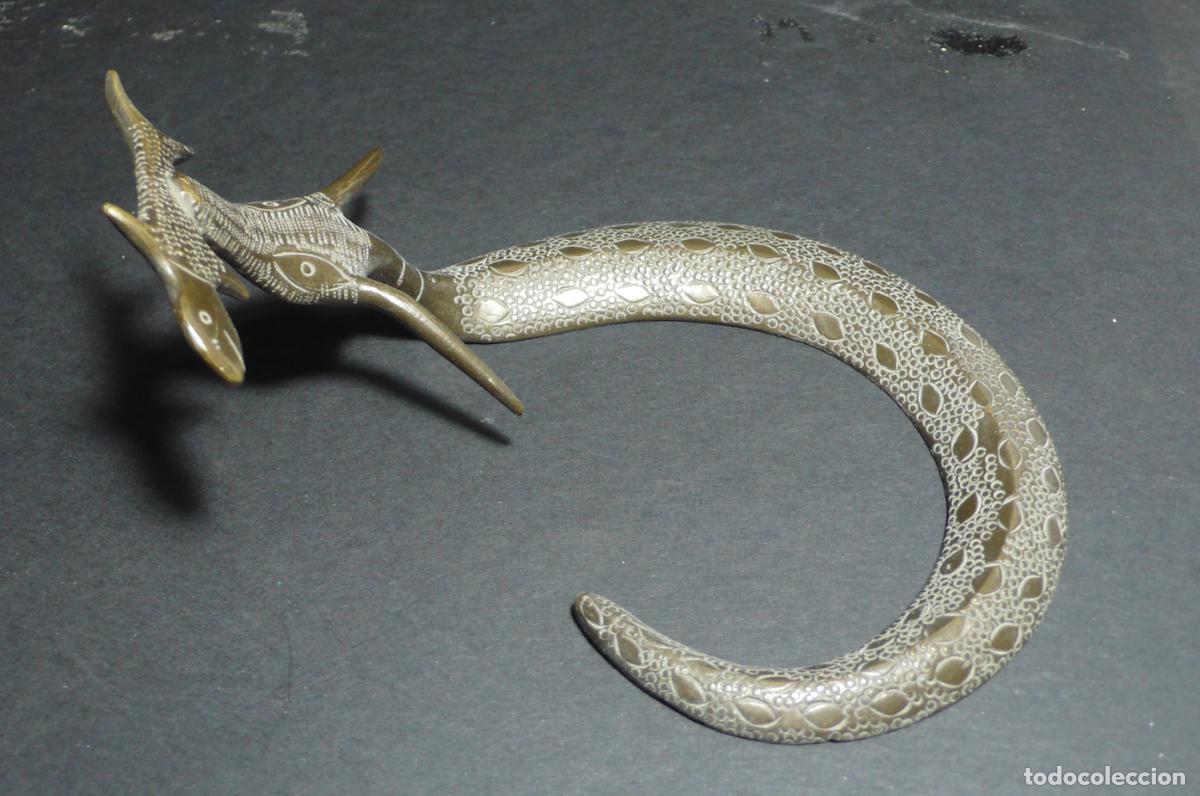 Vintage: FIGURA DE BRONCE DE ANFIBIO - Foto 3