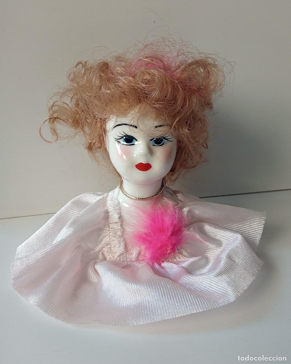 Vintage: BUSTO MU&Ntilde;ECA DE CER&Aacute;MICA, CON PELO RIZADO - Foto 2