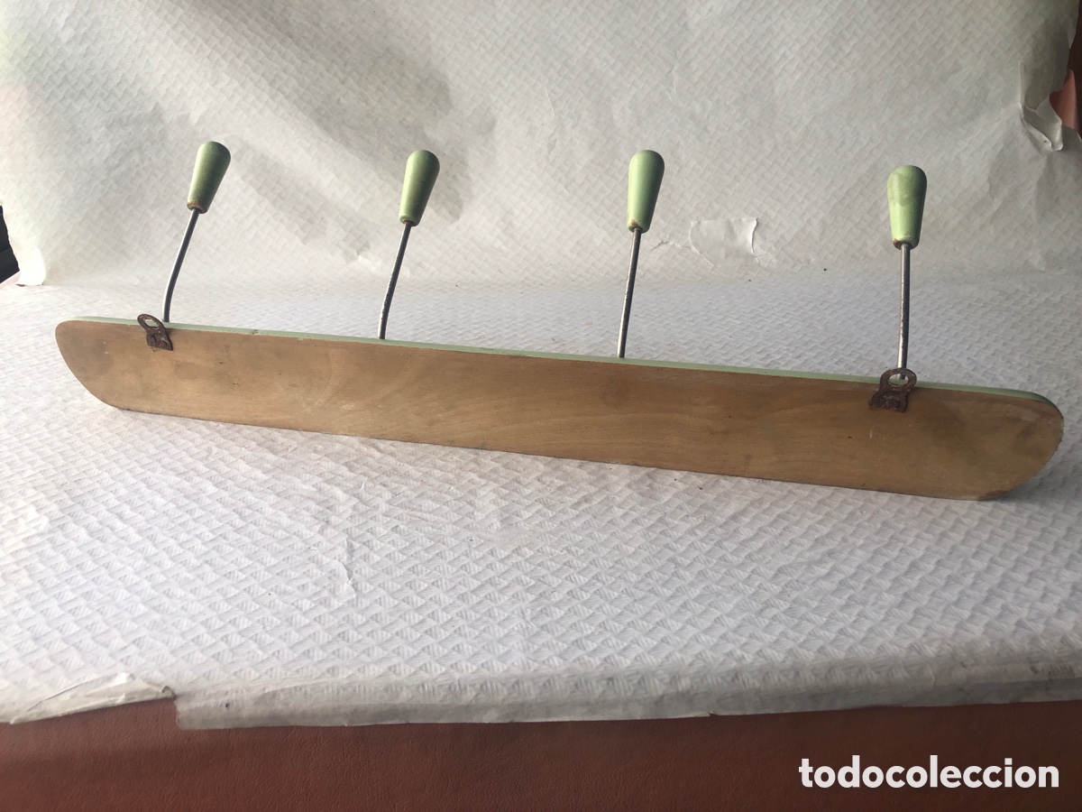 Vintage: Antiguo perchero de pared madera vintage - Foto 4