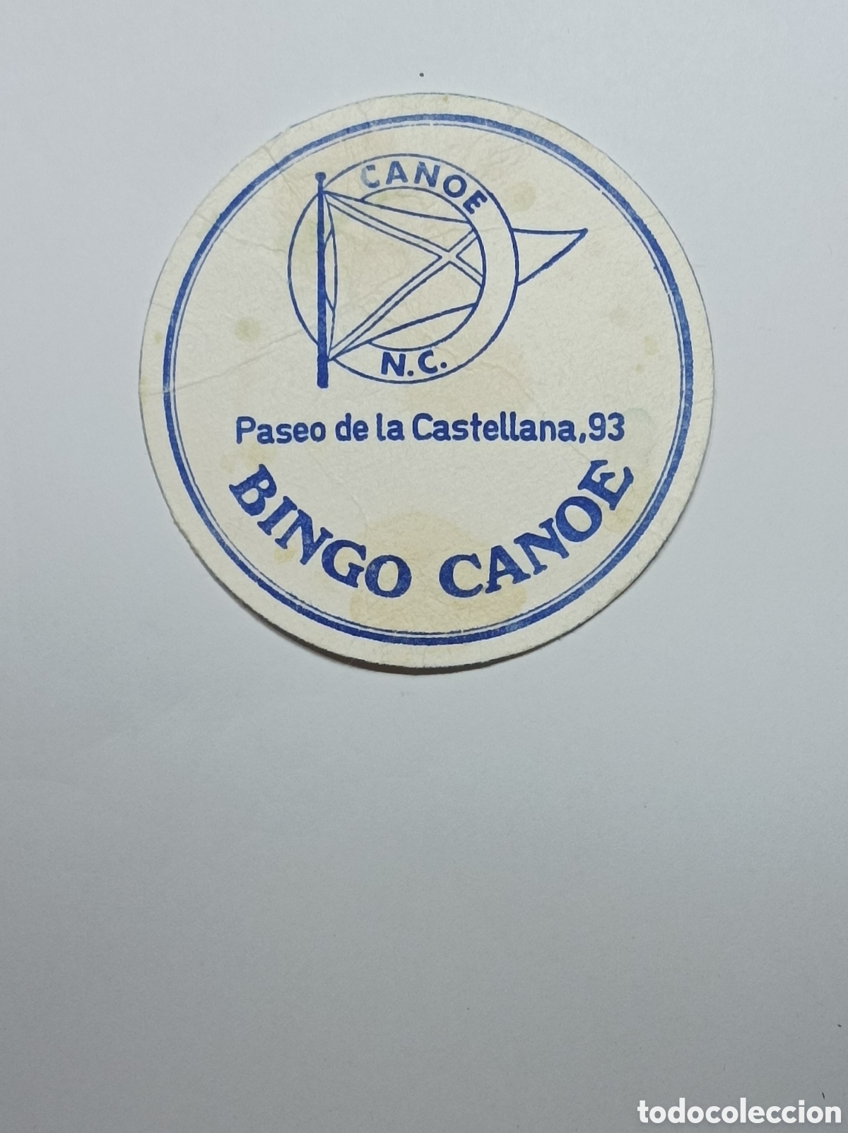 Vintage: BINGO CANOE. MADRID. POSAVASOS. - Foto 1