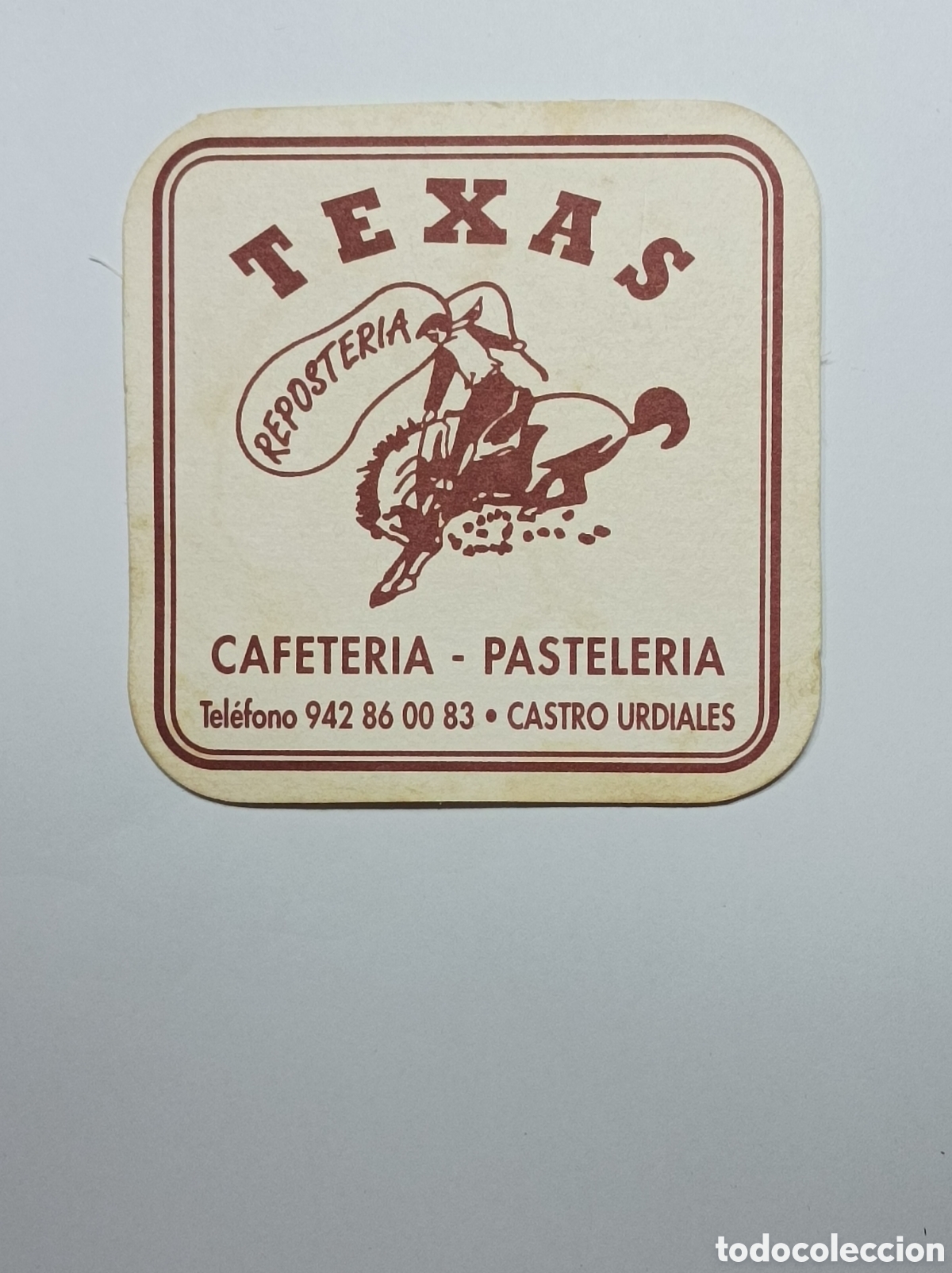 Vintage: CAFETER&Iacute;A TEXAS. CASTRO URDIALES. POSAVASOS. - Foto 1
