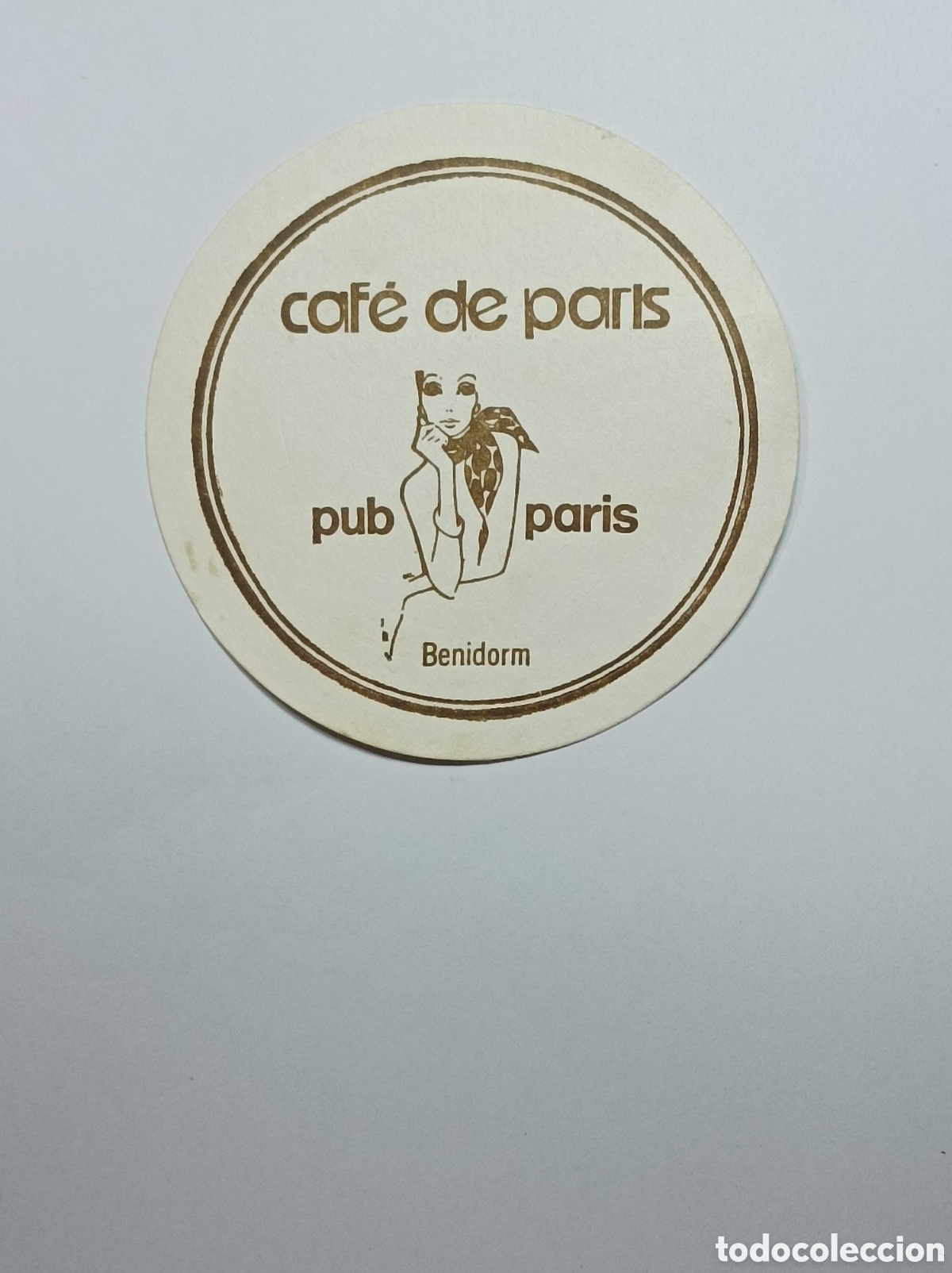 Vintage: CAFE DE PARIS PUB. BENIDORM. POSAVASOS. - Foto 1