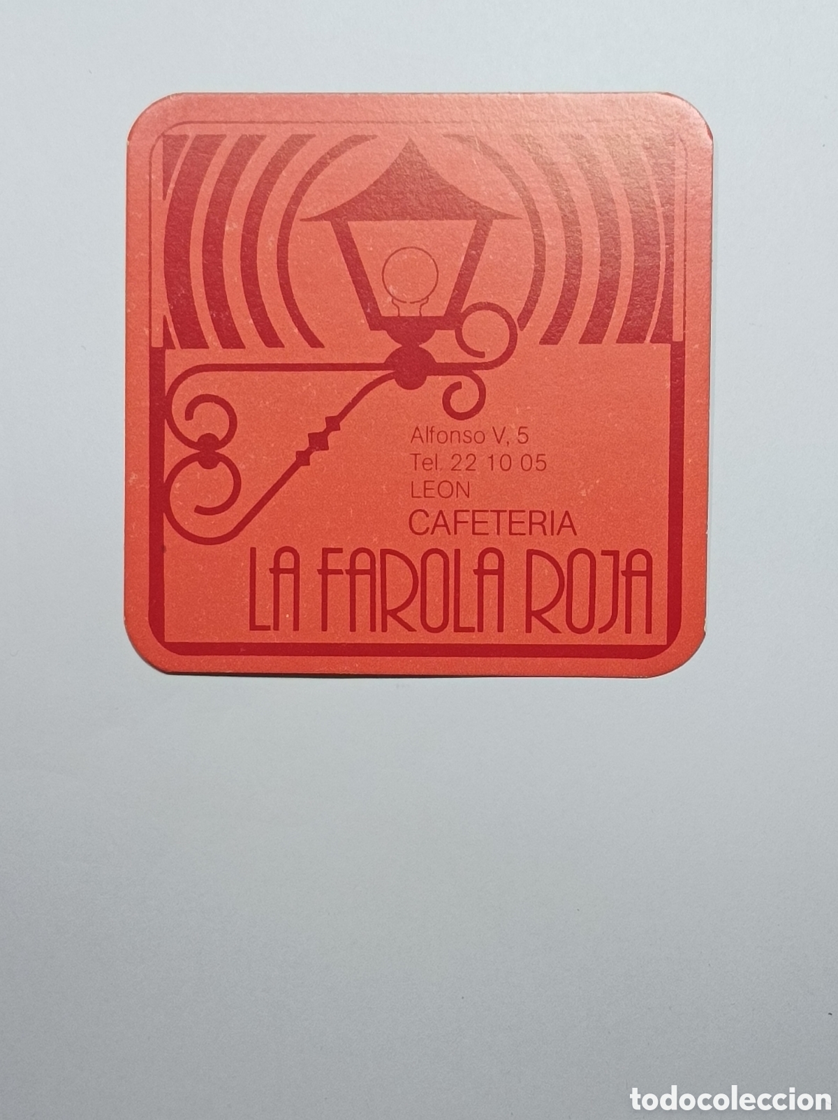 Vintage: LA FAROLA ROJA CAFETER&Iacute;A. LEON. POSAVASOS. - Foto 1