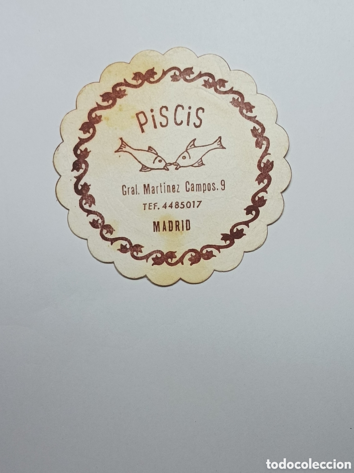 Vintage: PISCIS. MADRID. POSAVASOS. - Foto 1